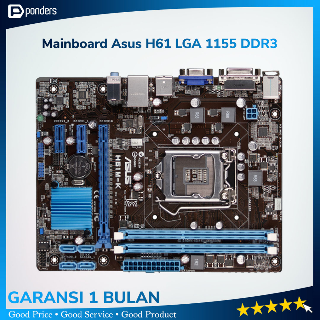 Jual Mainboard Asus H61 LGA 1155 DDR3 Support Gen3 Shopee Indonesia