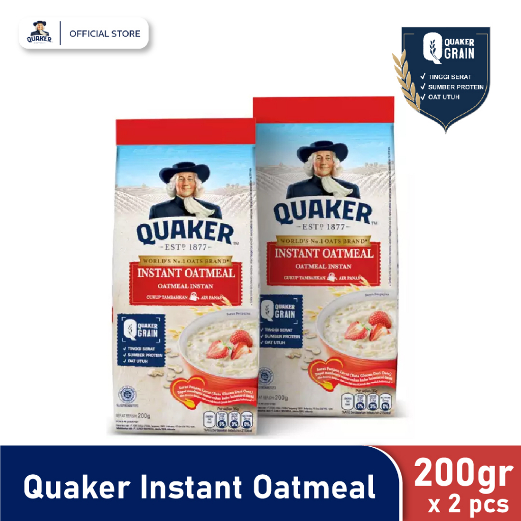 Jual Quaker Instant Oatmeal 2 x 200 gr | Shopee Indonesia