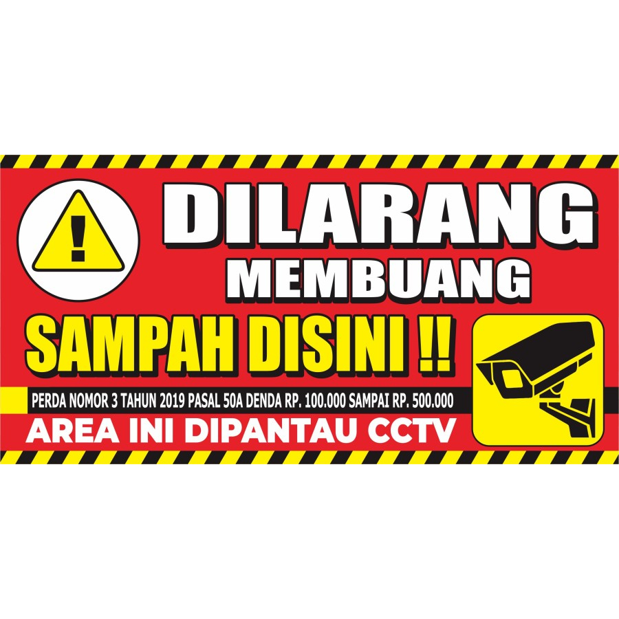 Jual Spanduk Dilarang Membuang Sampah Shopee Indonesia