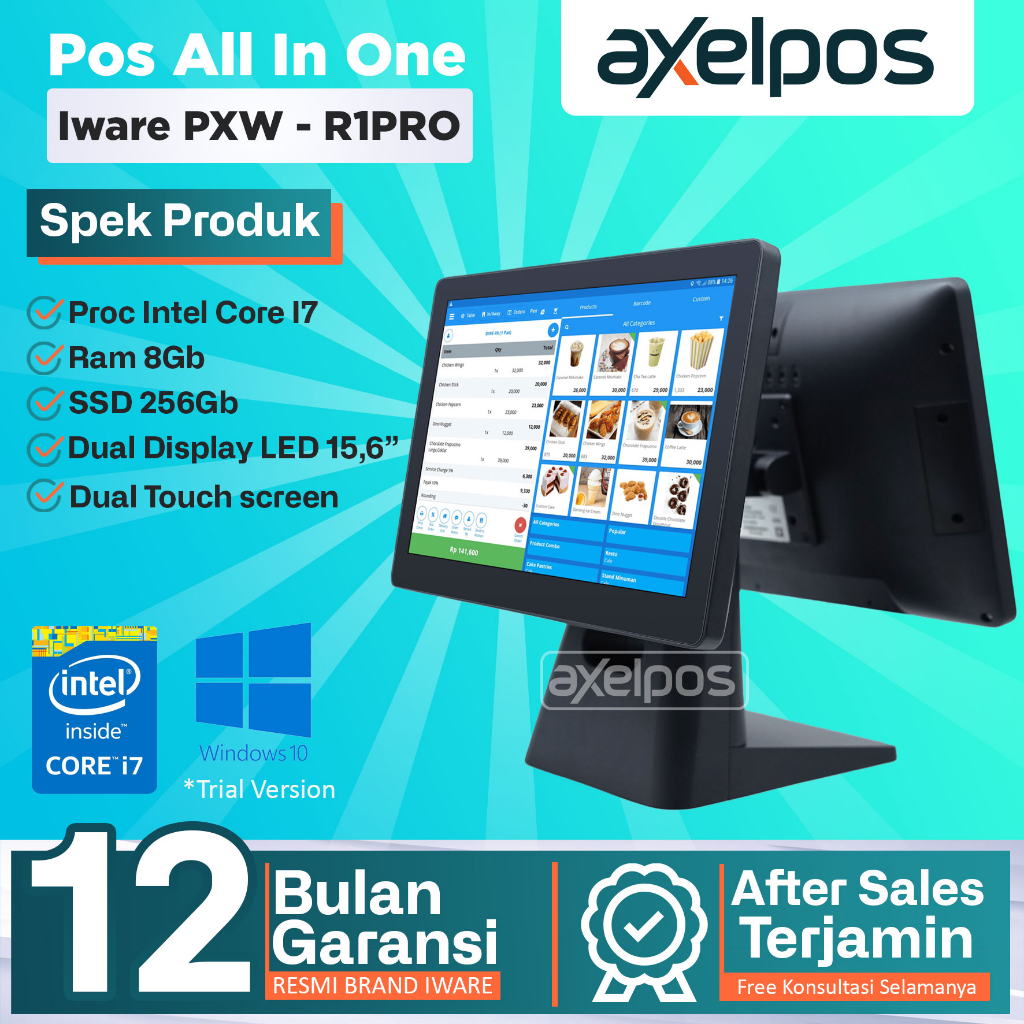 Jual Mesin Kasir All In One Dual Touchscreen Pos System Pxw R Pro