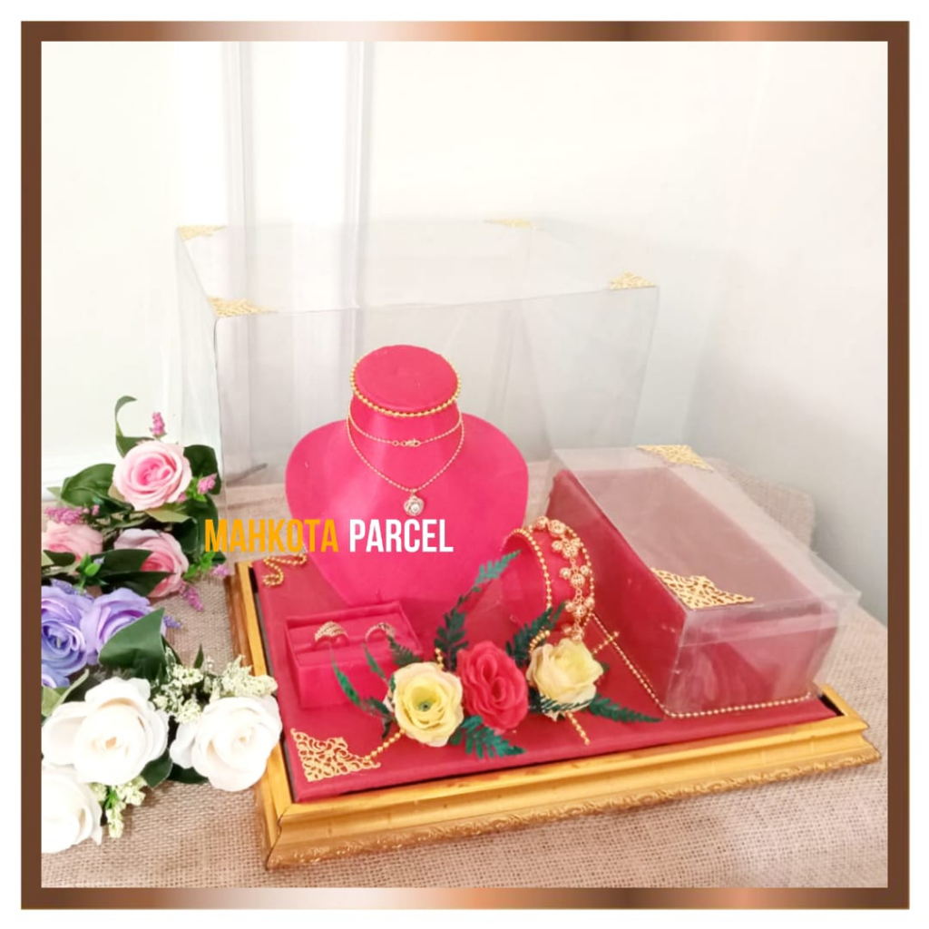 Jual TEMPAT MAHAR PERHIASAN LENGKAP NAMPAN FIBER TUTUP BOX MIKA TEMPAT ...