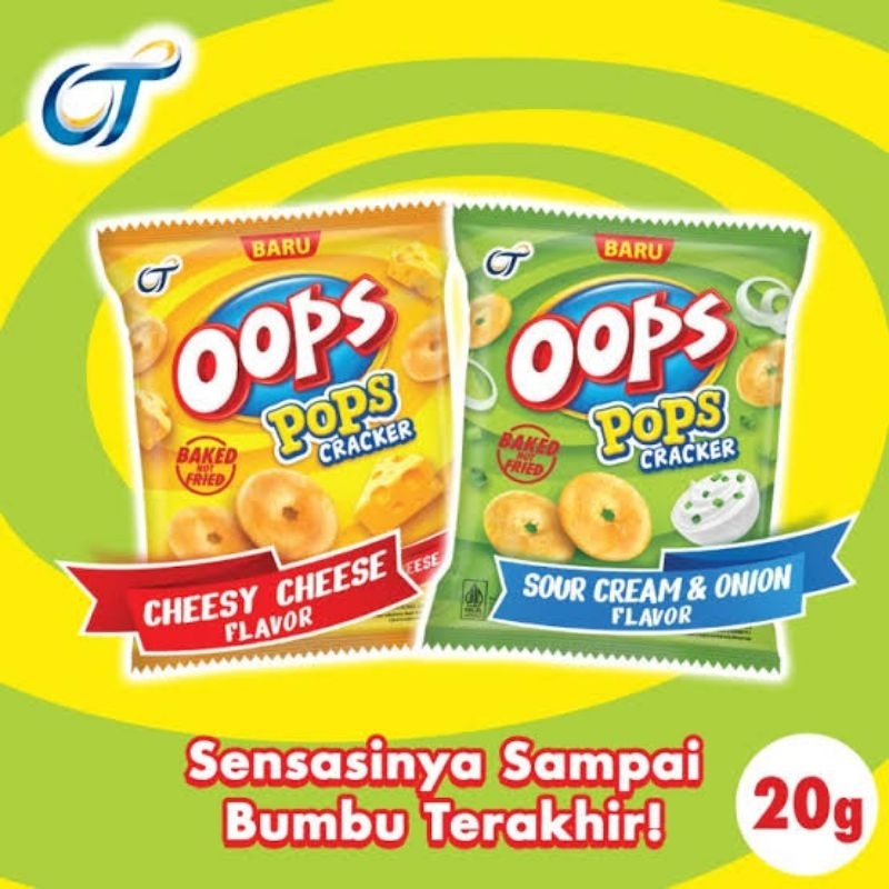 Jual Oops pops cracker cheesy cheese / sour cream onion | Shopee Indonesia