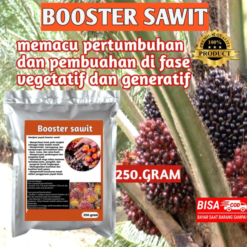 Pupuk booster organik Sawit untuk pembuahan dan pertumbuhan 250 gram