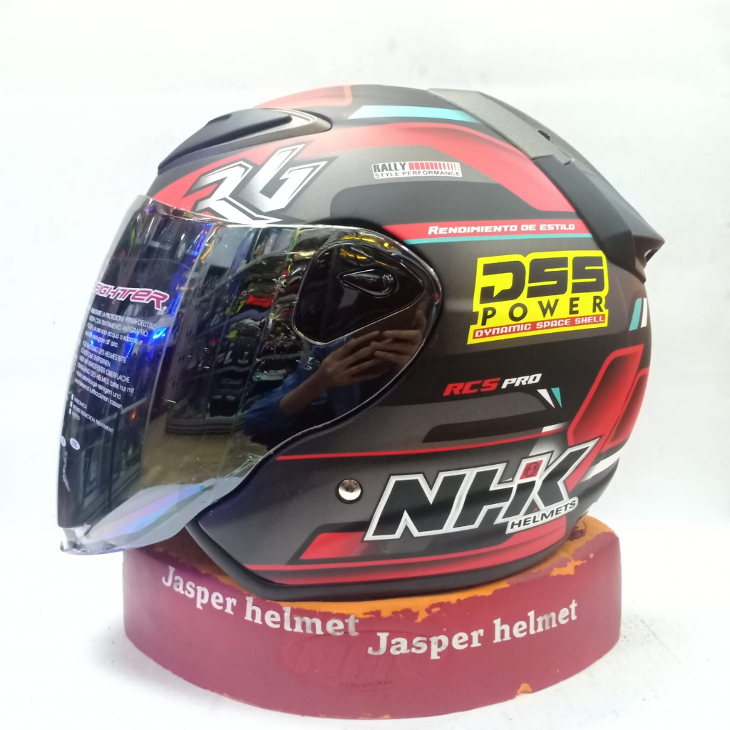 Jual NHK R6 RALLY #3 BLACK RED DOFF | Shopee Indonesia