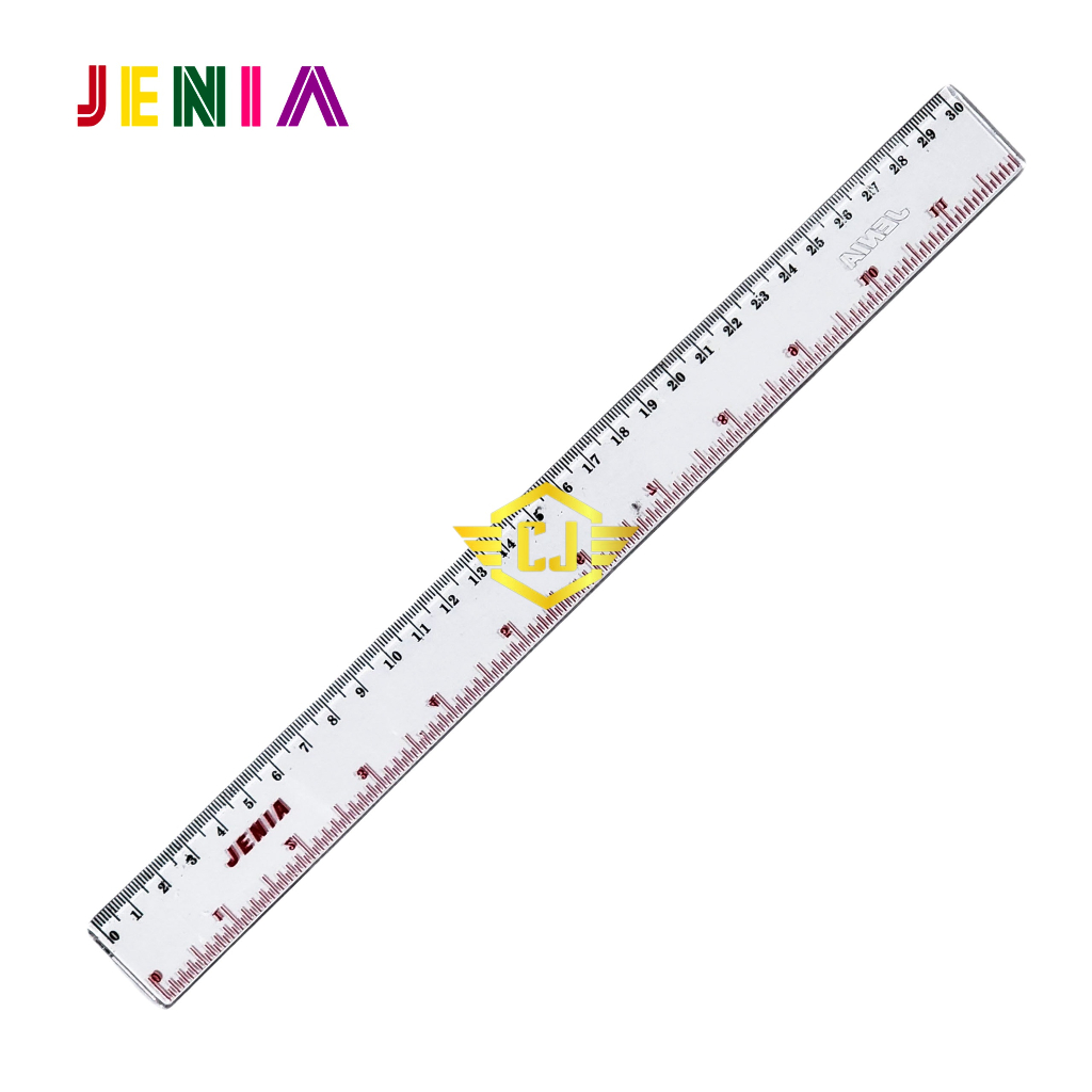 Jual Penggaris Bening Transparant Ruler JENIA 30cm | Shopee Indonesia