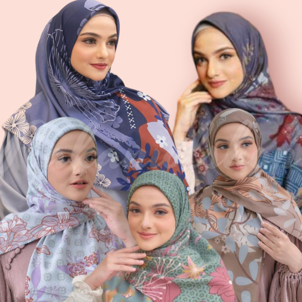 Jual Jilbab segiempat 106 ribu dapet 6 Jilbab motif Lasercut | Shopee