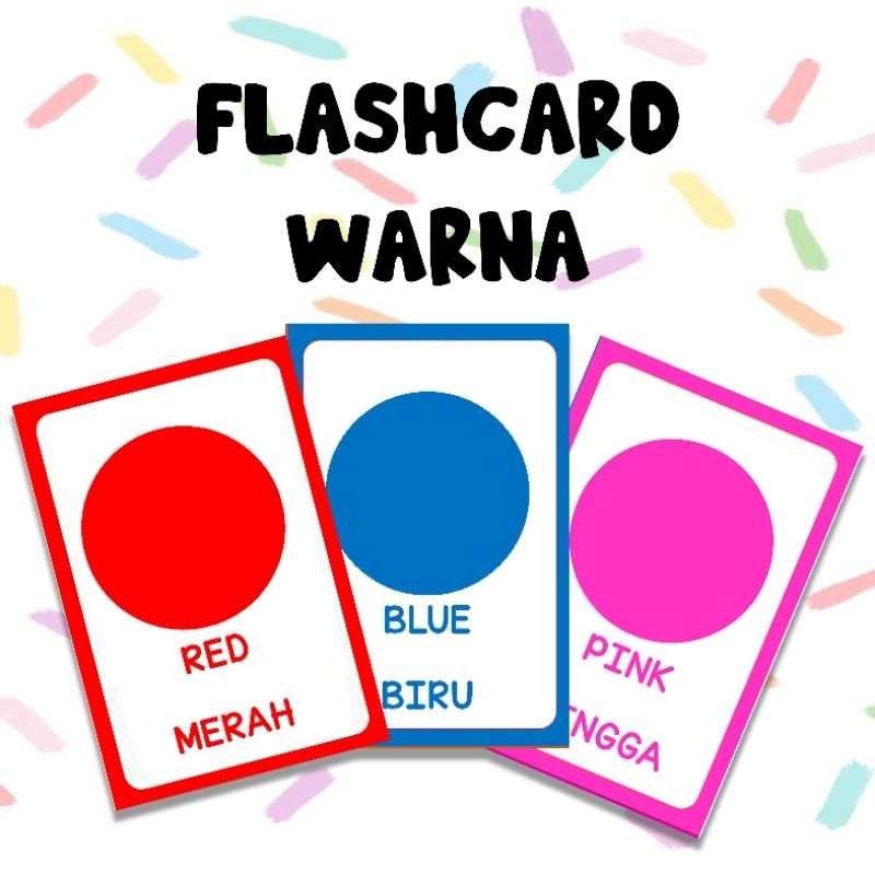 Jual Flashcard Kartu Baca Mengenal Warna Flash Card | Shopee Indonesia