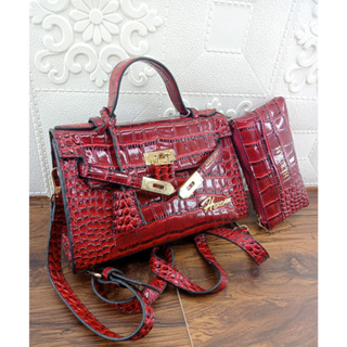 Hermes Kelly Croco Glossy, Olshop Fashion, Olshop Wanita di Carousell