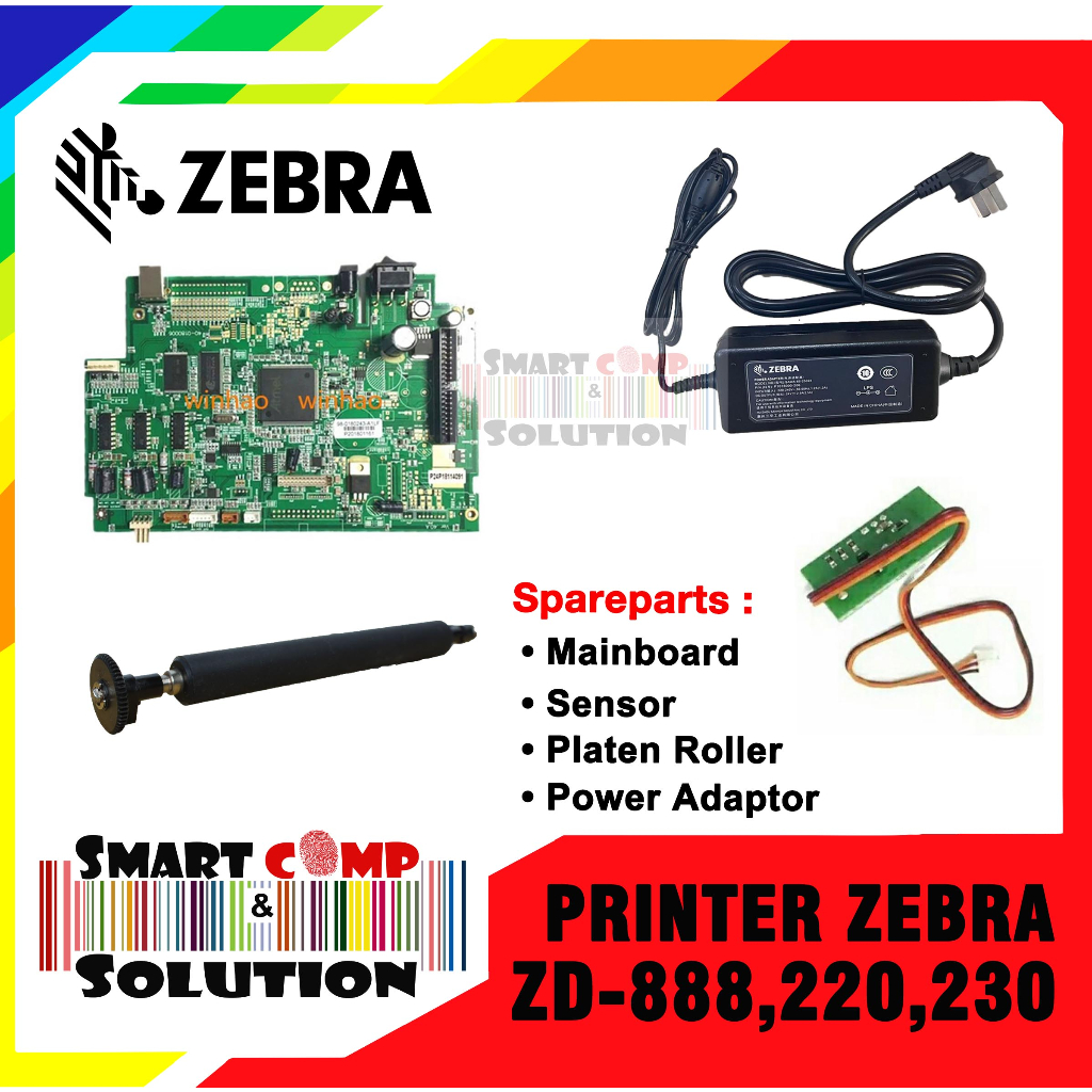 Jual Spare Part Printer Zebra ZD888 ZD220 Mainboard Adaptor Sensor