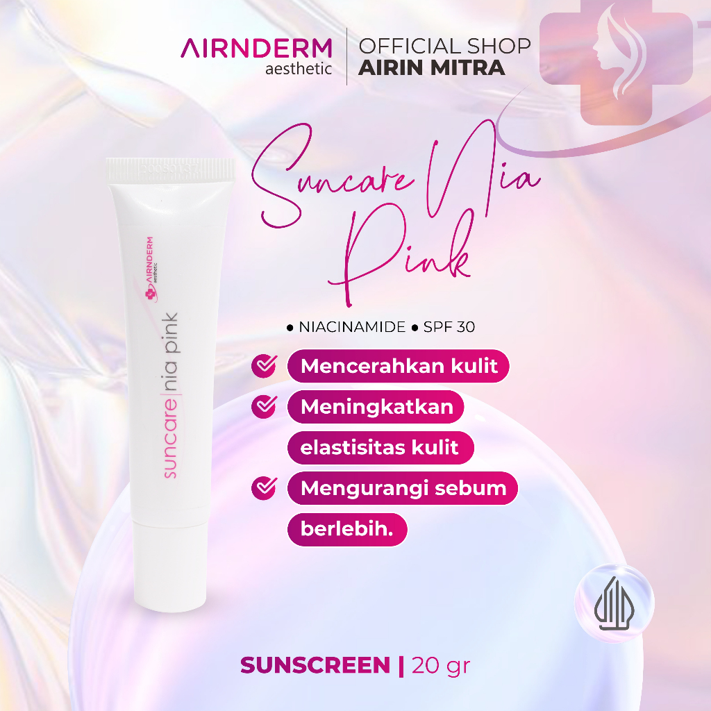 Jual Airnderm Aesthetic Suncare Nia Pink Tube Sun Screen Sun Block ...