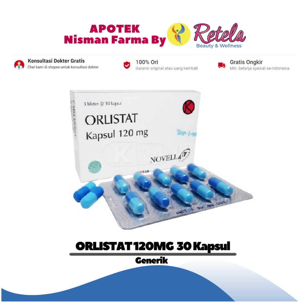 Jual ORLISTAT 120MG 1 BOX ISI 30 CAPSULE (NVL) Shopee Indonesia