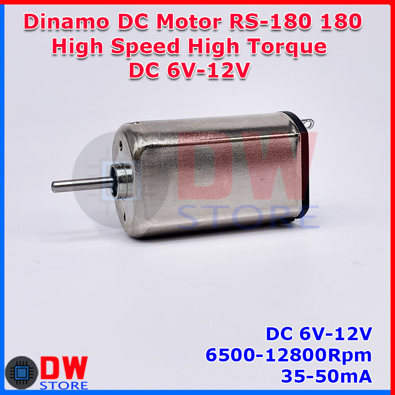 Jual Dinamo DC Motor RS180 RS-180 FF-180PH High Speed Torque 6V 9V 12V ...