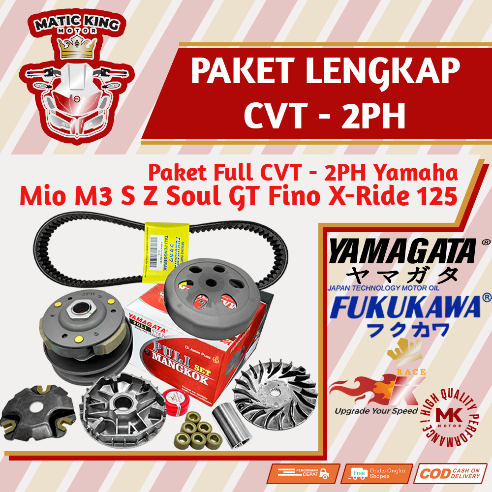 Jual Paket Full Upgrade Cvt Yamaha Mio M S Z Fino X Ride Gear Freego Soul Gt Cc Ph Yamagata