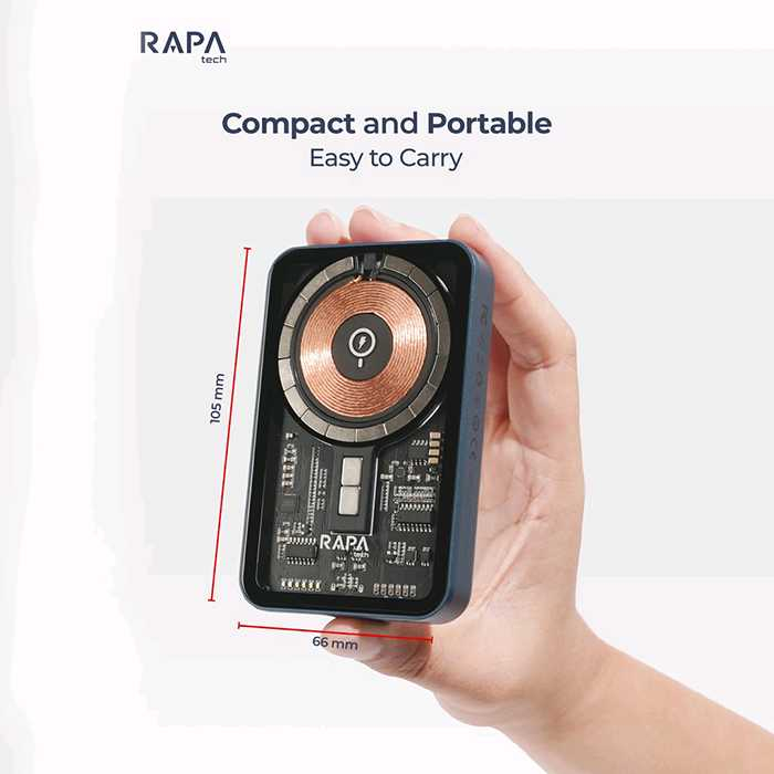 Jual RAPA WIRELESS POWER BANK 15W + PD20W 5000MAH ORIGIN CRYSTAL ...