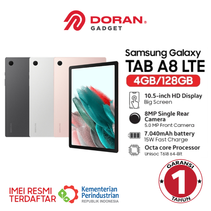 Jual Samsung Galaxy Tab A8 Lte 4gb 128gb 4128 Garansi Resmi Sein 1 Tahun Shopee Indonesia 4763