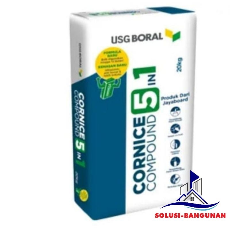 Jual Cornice compound 5in1 20kg/cornice jaya/kompon jaya/compon jaya ...