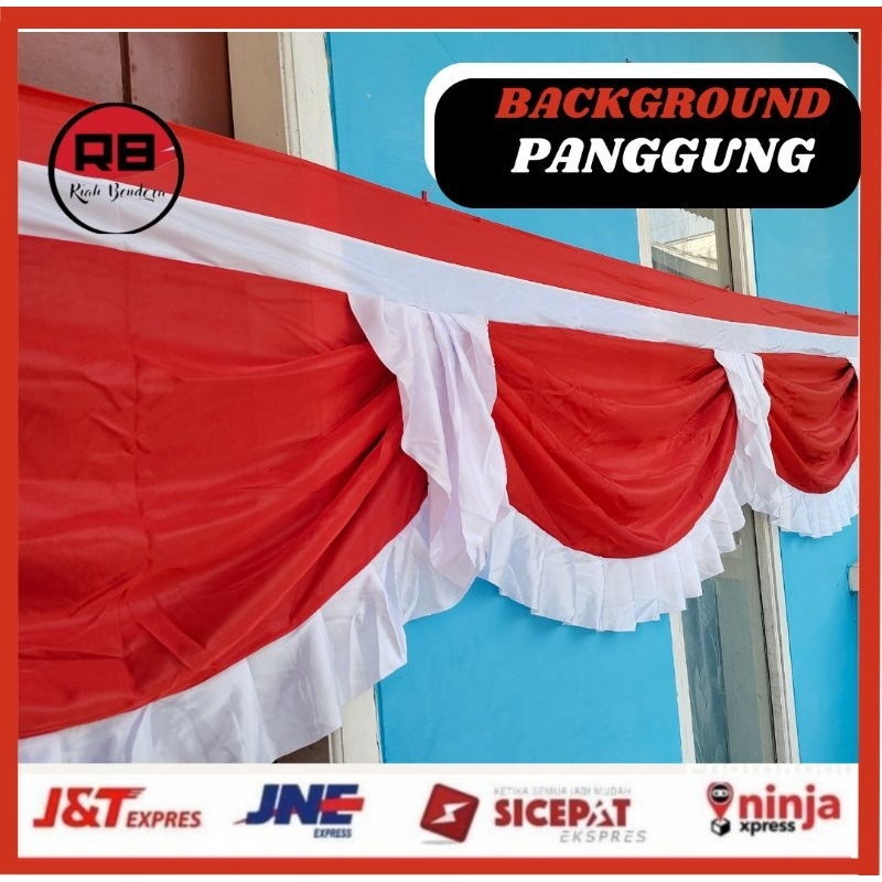 Jual Bendera Gelombang Background Panggung Abutai Gelombang Meter Shopee Indonesia