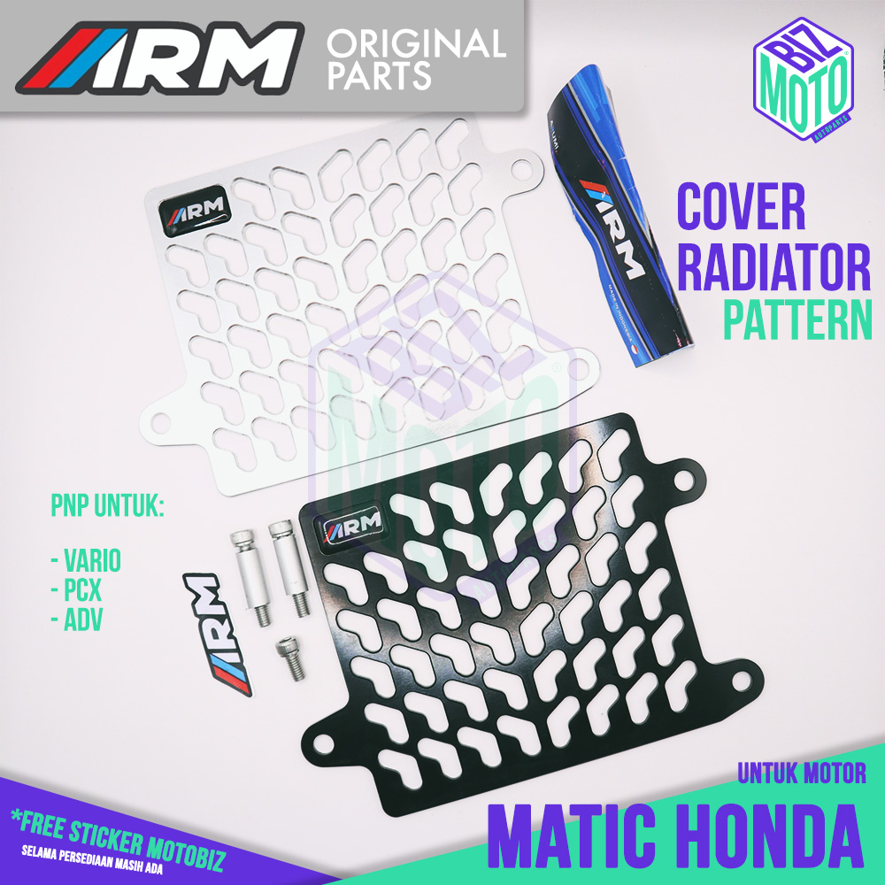 Jual Arumi Arm Cover Radiator Cnc Honda Yamaha Pattern Vario Nmax Aerox Pcx Lexi Shopee Indonesia