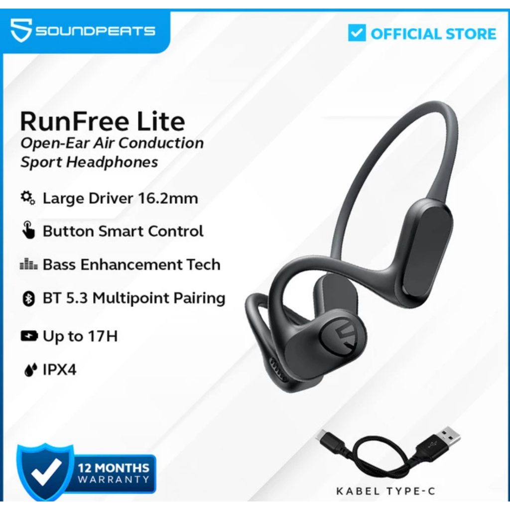 Jual Headset Bluetooth Bone Conduction Soundpeats Runfree Lite