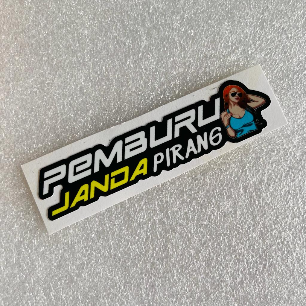 Jual Sticker Pemburu Janda PIRANG Orajet Cutting Laminasi Glossy ...