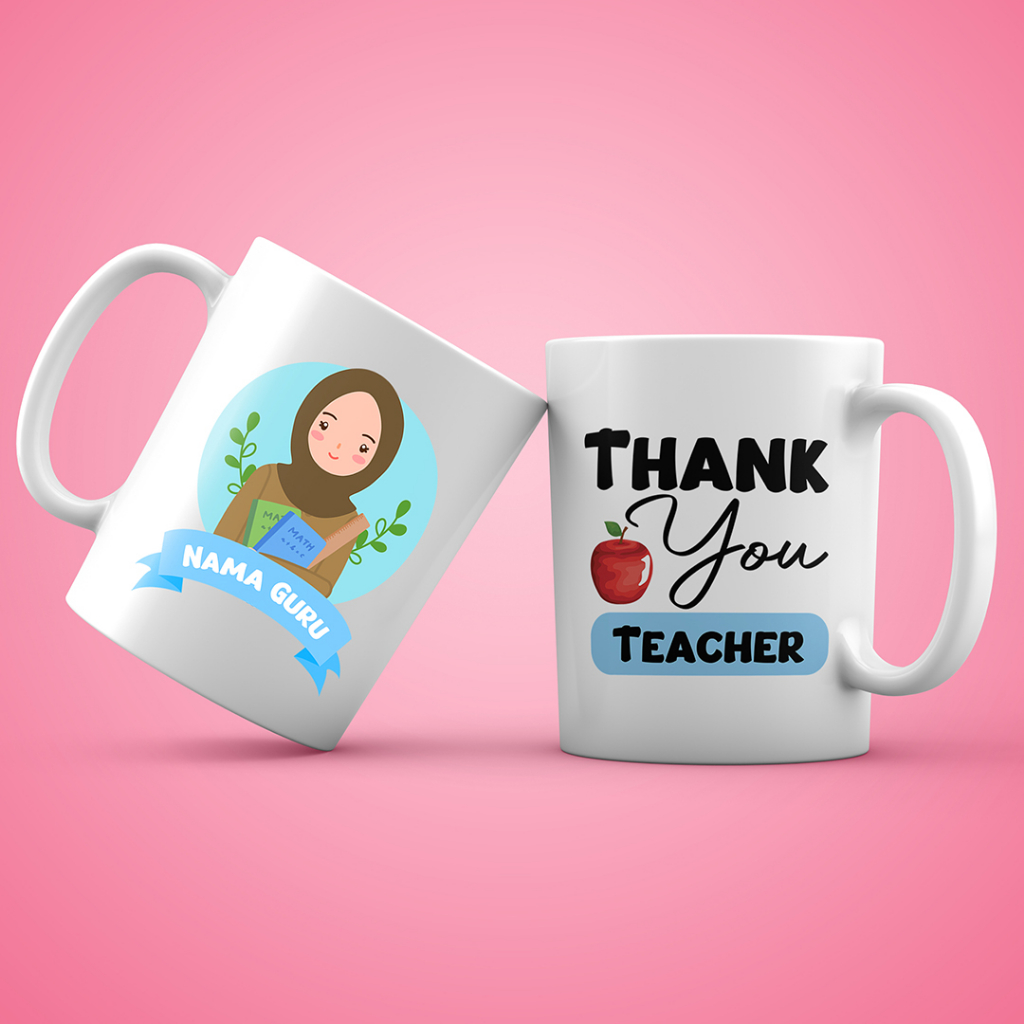 Jual MUG TEMA GURU / SOUVENIR UNTUK GURU MUG CUSTOM TEACHER / MUG