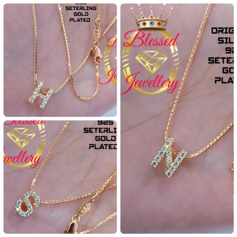 Jual KALUNG PERAK ASLI 925 LAPIS EMAS MODEL ITALI SANTA + LIONTIN