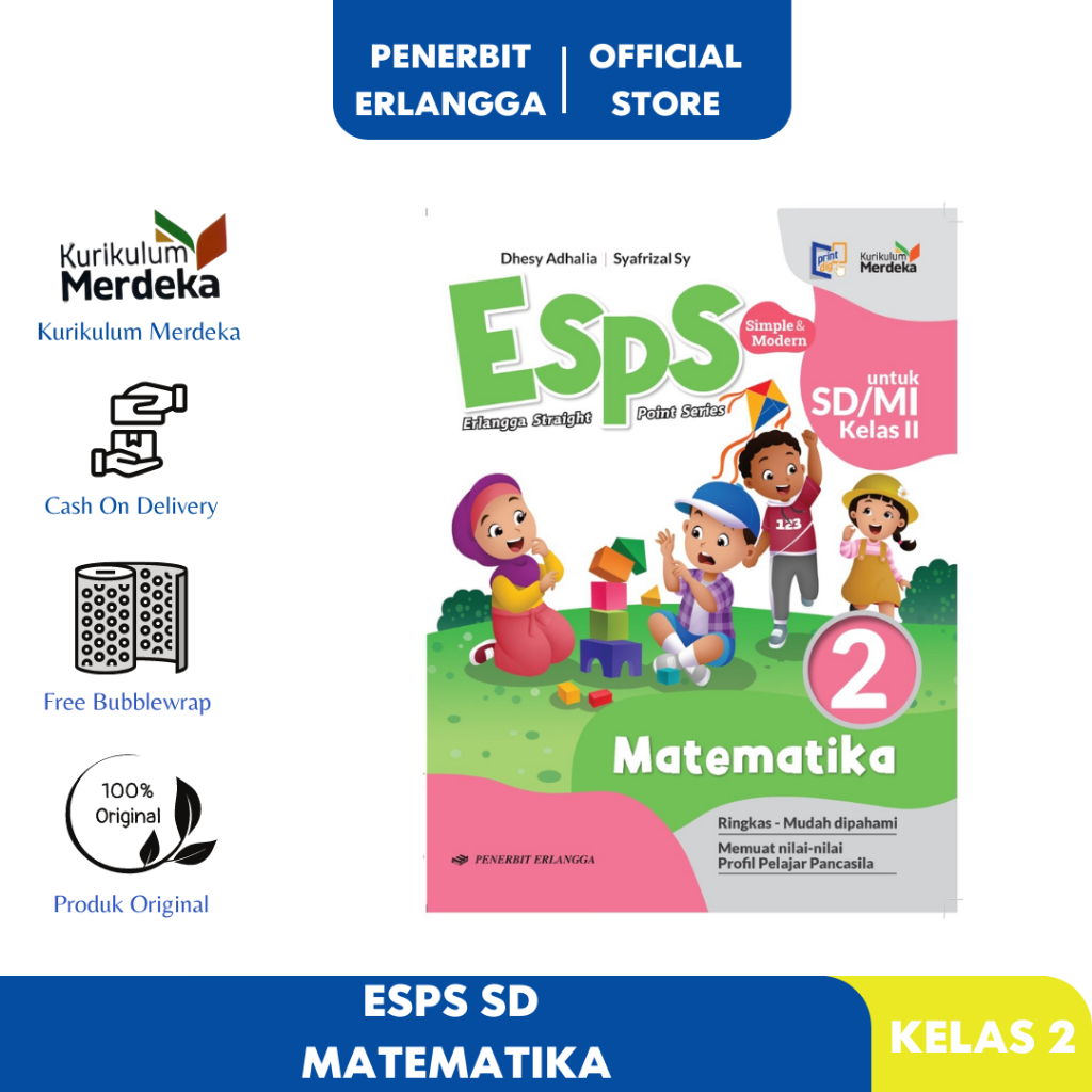 Jual Esps Matematika Sd Kelas 2 Kurikulum Merdeka Erlangga Shopee