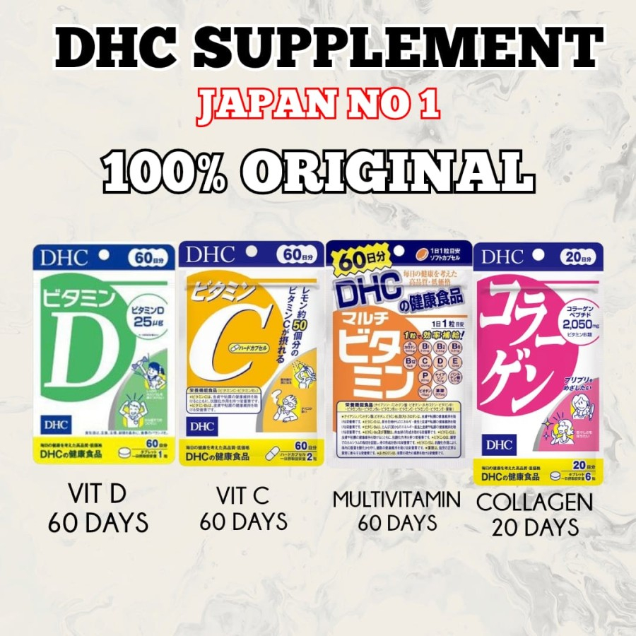Jual DHC 60 Days Vitamin C D B E Collagen Mutivitamin Jepang Shopee