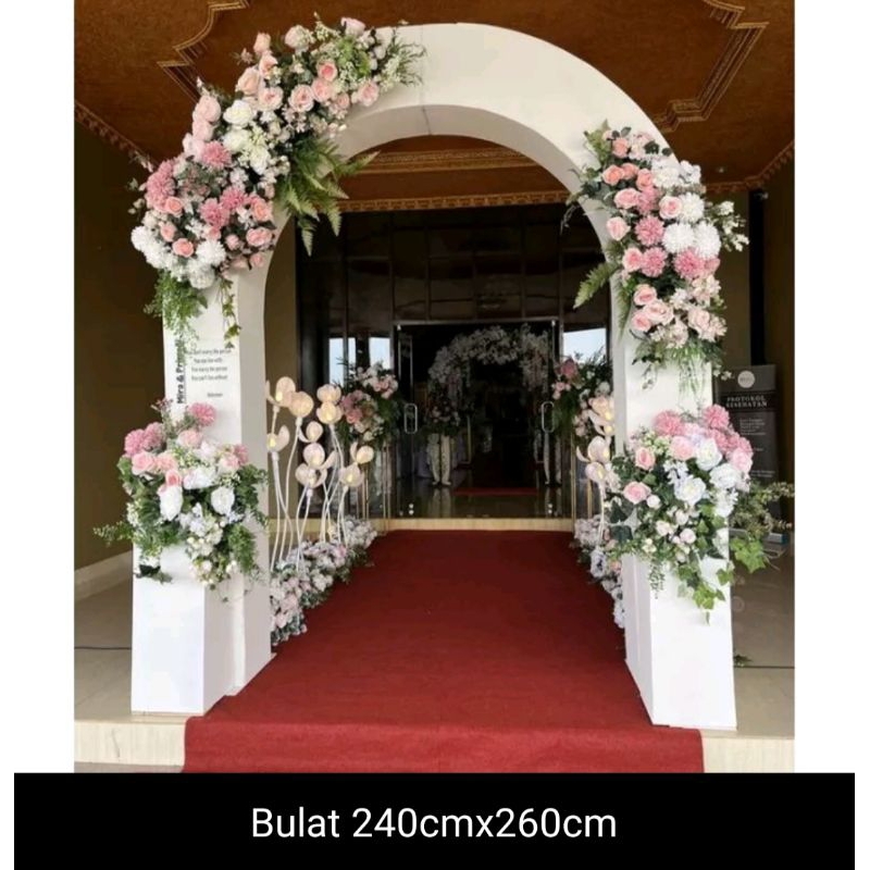 Jual PERGOLA GATE.GAPURA PINTU MASUK WEDDING BULAT TRIPLEK | Shopee ...
