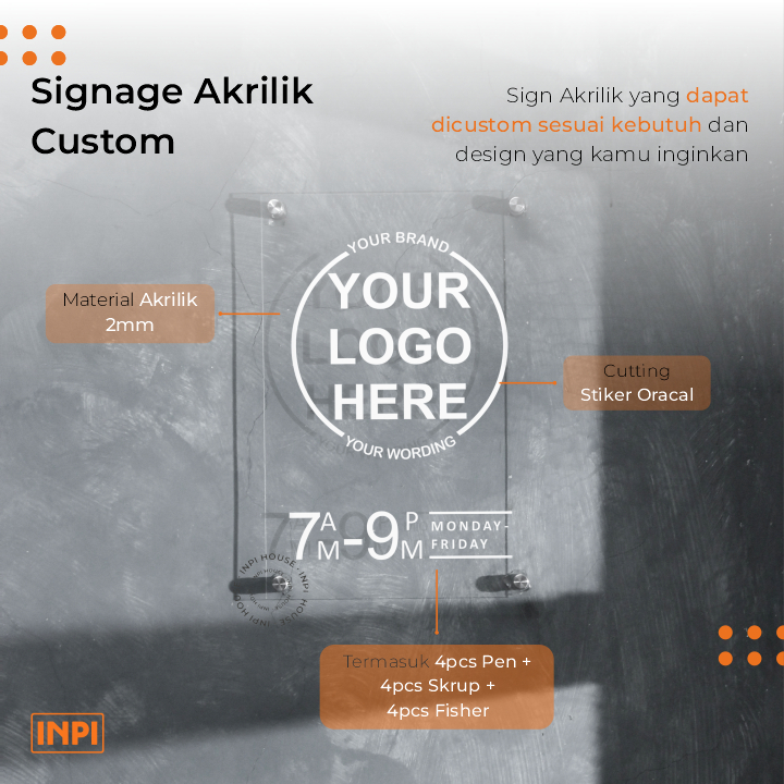 Jual INPI HOUSE Custom Signage - Papan Tanda Custom Desain - Jam ...