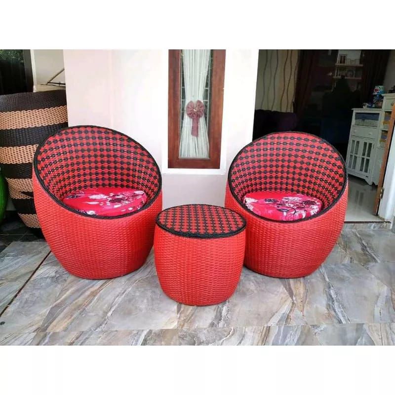 Jual Set Kursi Teras Rotan Sintetis Model Gentong Shopee Indonesia