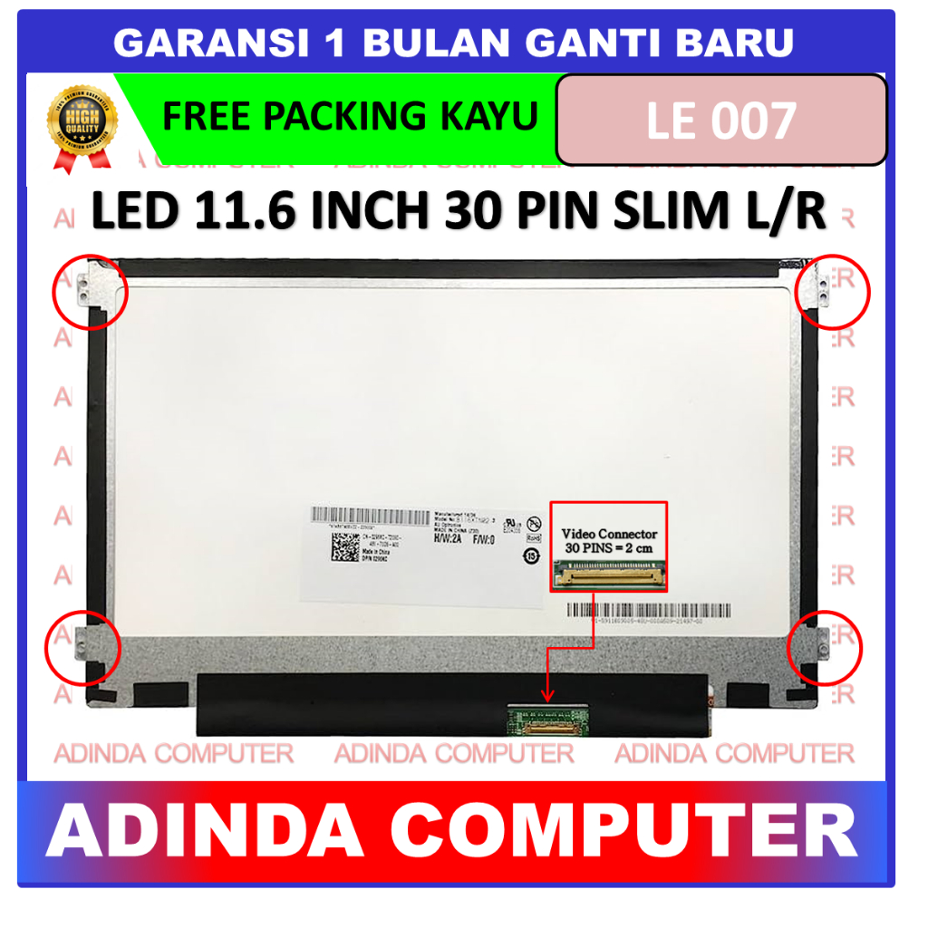 Jual Lcd Led Laptop Asus X200 X200c X200ca X200m X200ma 11 6 Soket