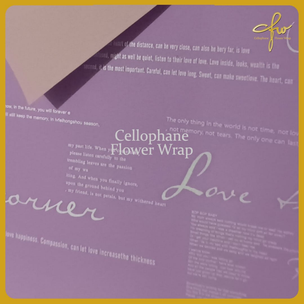Jual Kertas Buket Bicollor Letter Cellophane Flower Wrap | Shopee Indonesia