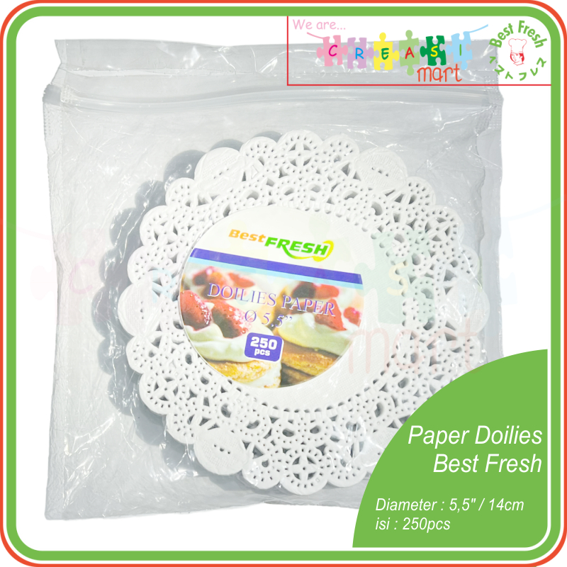 Jual Alas Roti Doilies Paper 5,5 inch / 14cm 250lembar Kertas Dekorasi ...