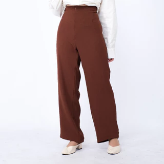 Kulot Highwaist Crinkle Airflow - Celana Panjang Resleting - Kulot Wanita - Celana Best Seller