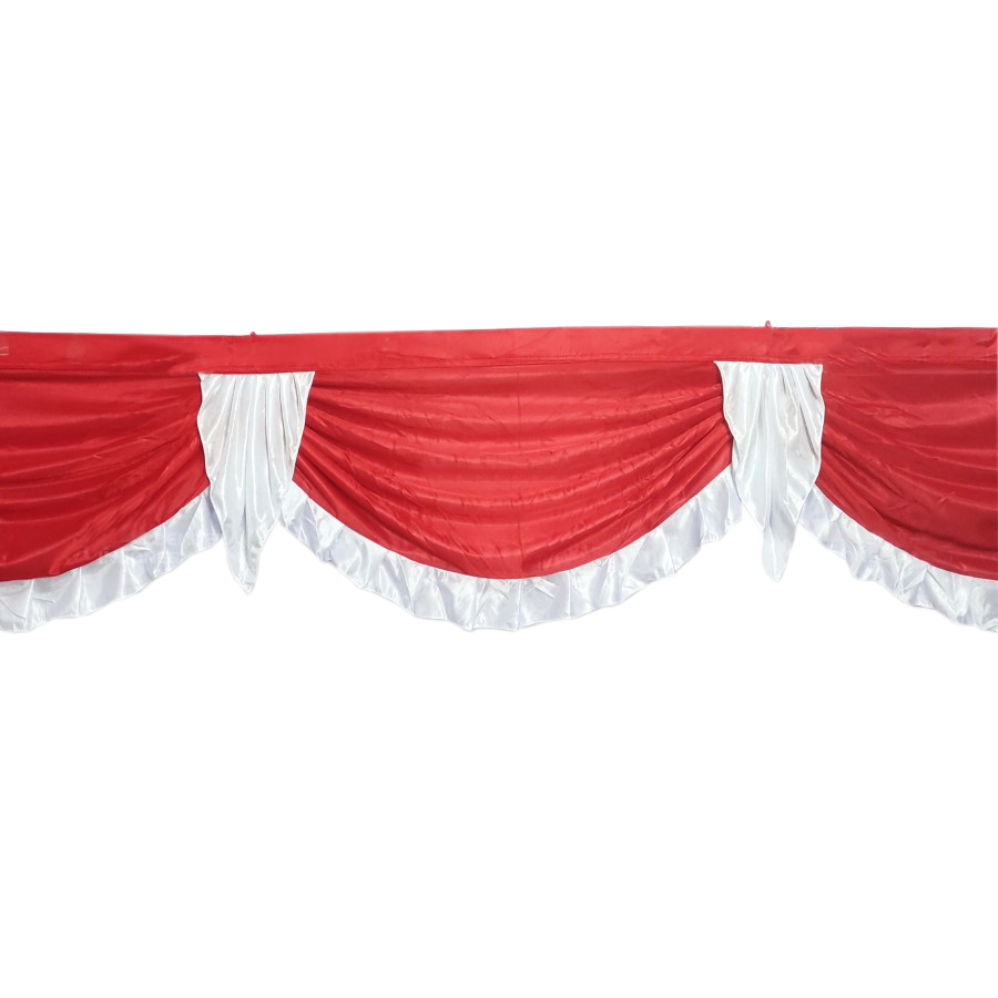 Jual Bendera Rumbai Spanduk Background Backdrop Gelombang Dekorasi ...