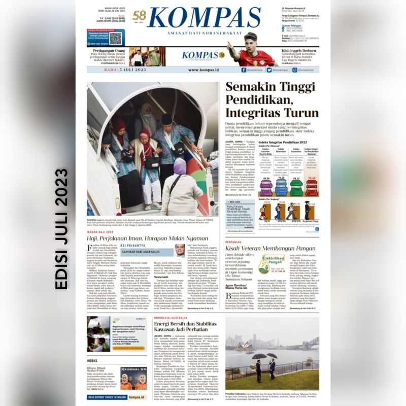 Jual KORAN KOMPAS EDISI JULI 2023 | Shopee Indonesia