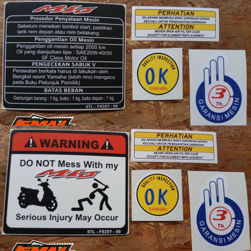 Jual PROSEDUR MIO LIMITED EDITION WARNING MIO | Shopee Indonesia