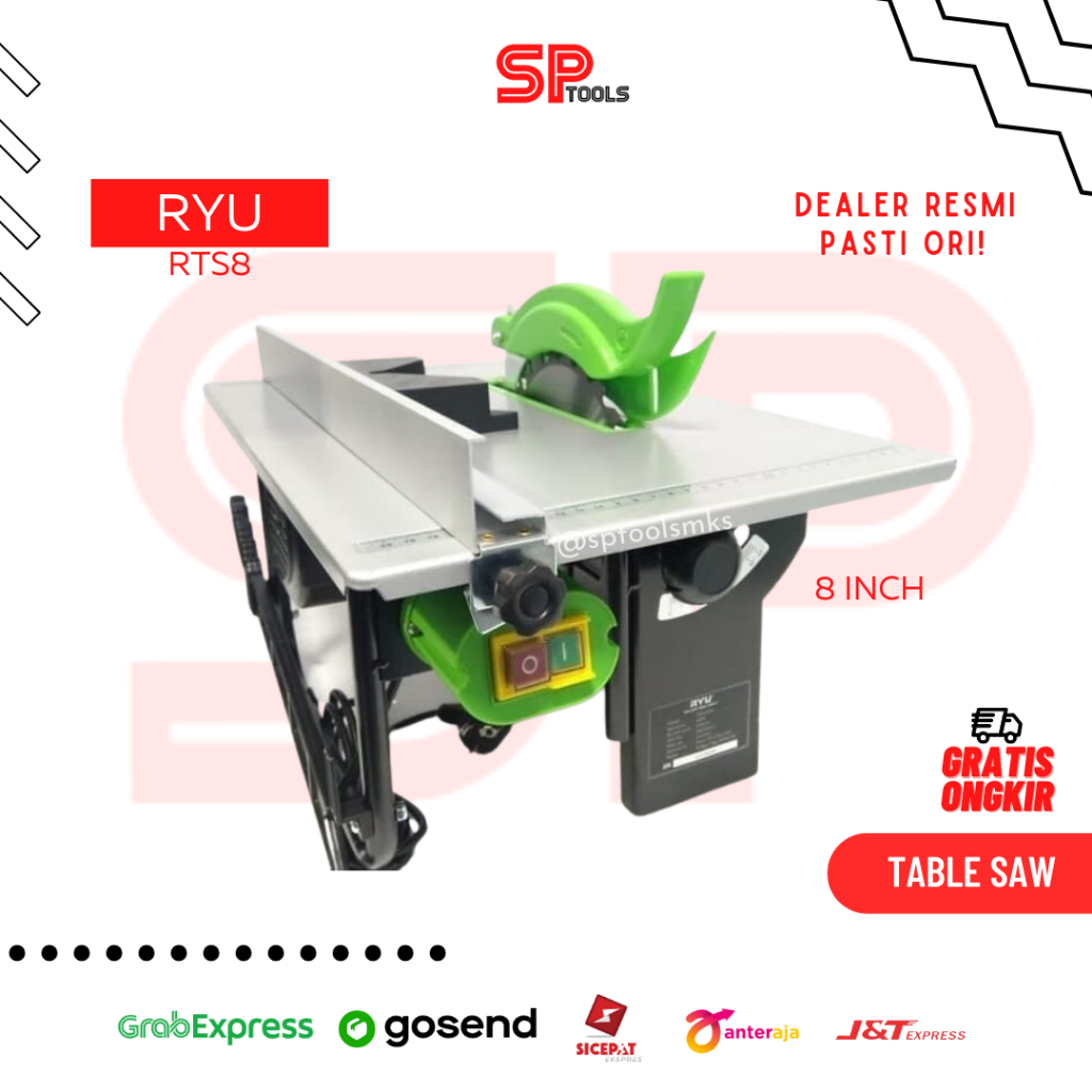 Jual MESIN TABLE SAW / MEJA GERGAJI POTONG KAYU 8