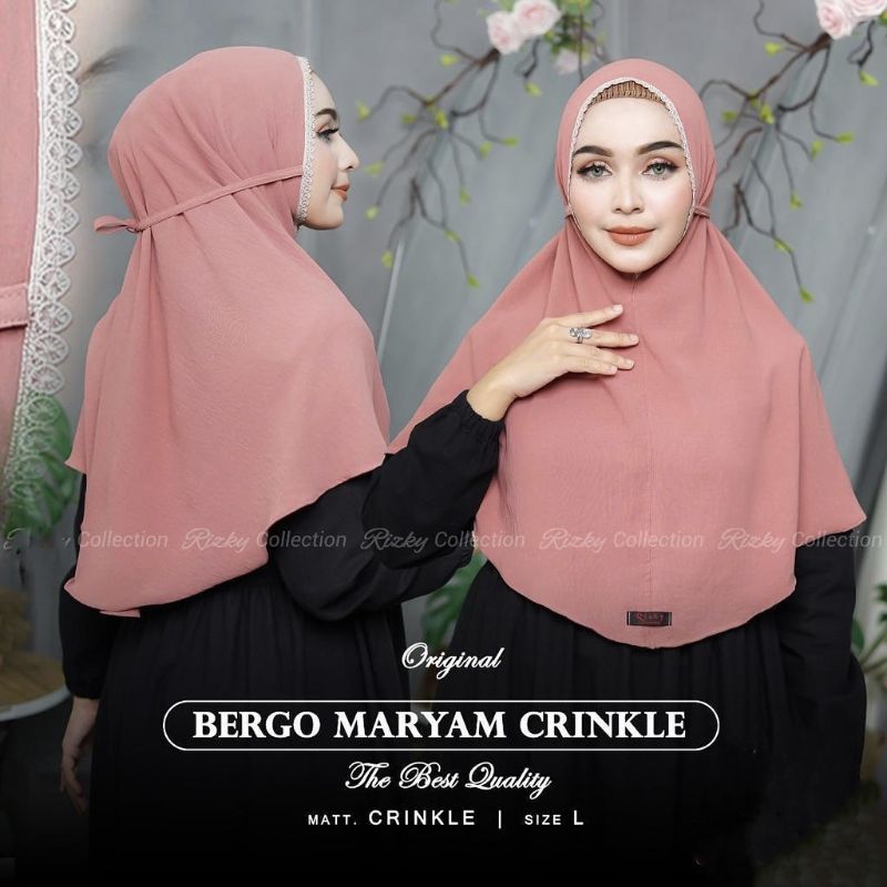 Jual BERGO MARYAM RENDA CRINKLE AIRFLOW L/KERUDUNG RENDA L/HIJAB RENDA ...