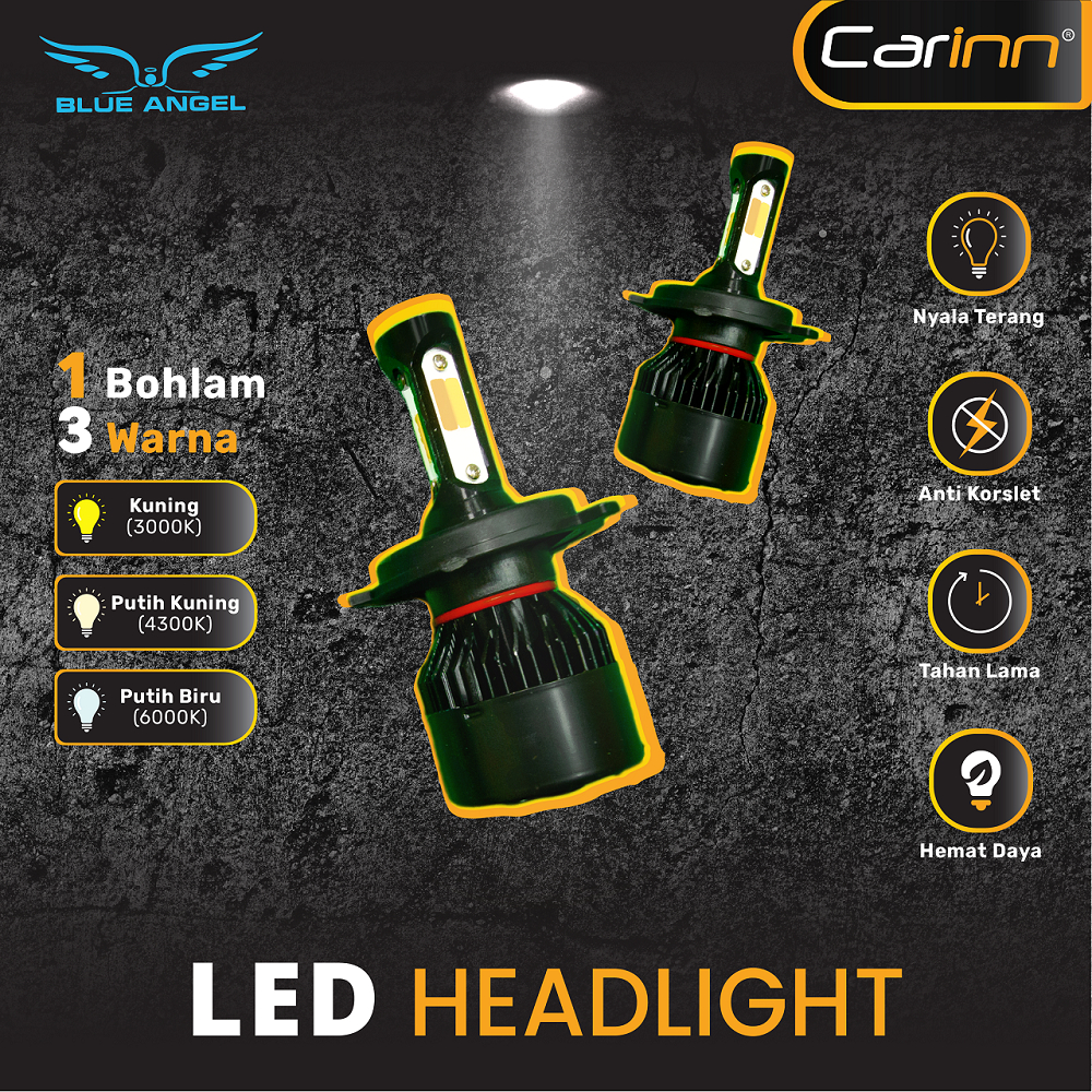 Jual Blue Angel HeadLight Bohlamp Led 1 Bohlamp 3 Warna | Shopee Indonesia