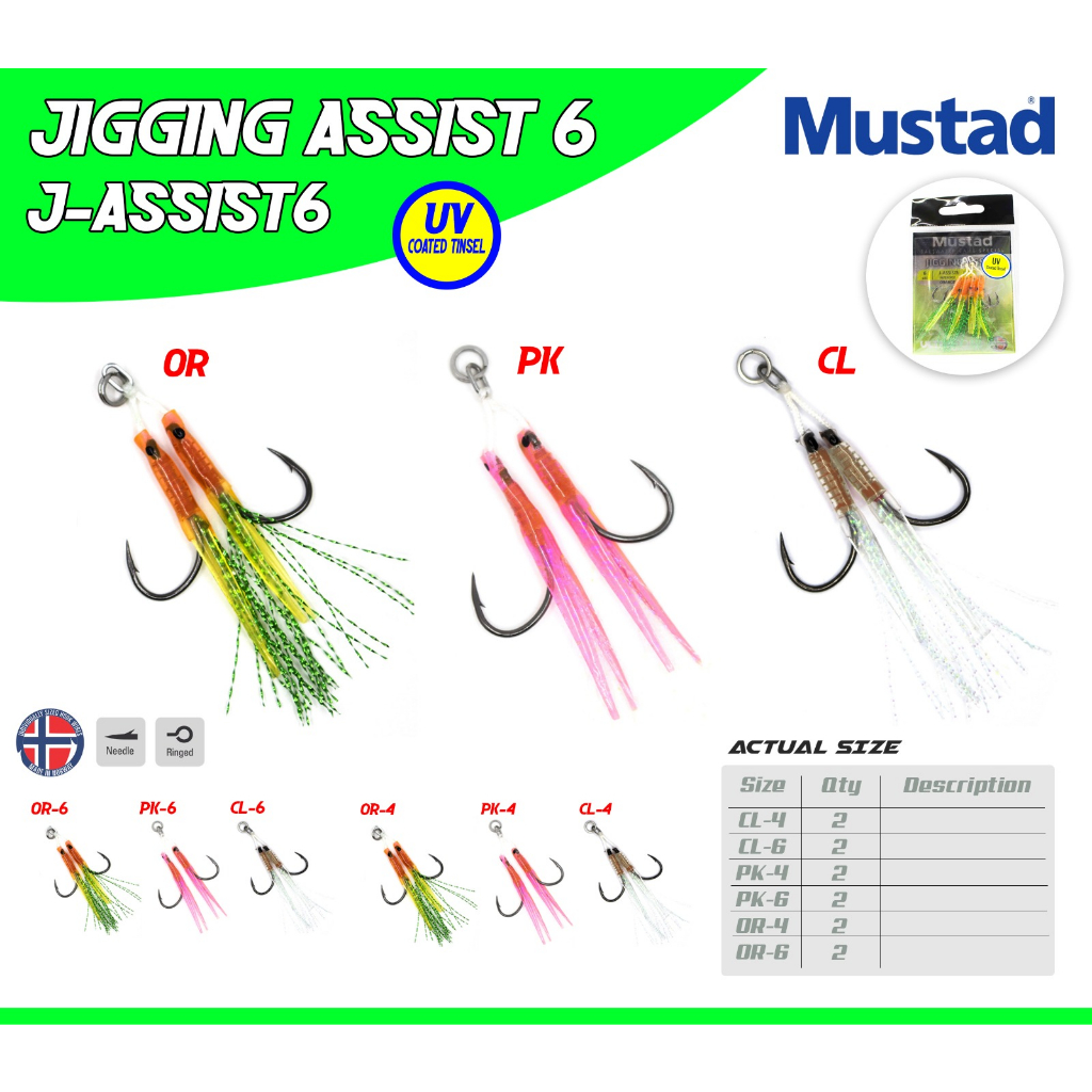 Jual PUSATPANCING5 - Mata Pancing Mustad Jigging Assist 6 J-ASSIST6 ...
