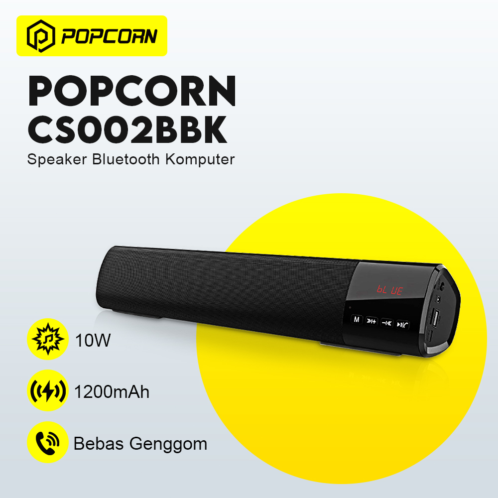 Jual Popcorn Speaker Bluetooth 5.0 Soundbar 10W Multifunction Wireless