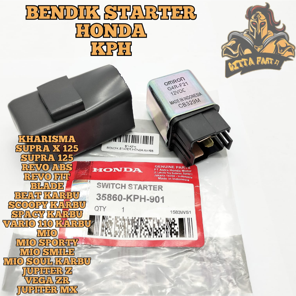 Jual BENDIK SWITCH STATER HONDA KPH KUALITAS ASLI ORIIGINAL HONDA AHM ...