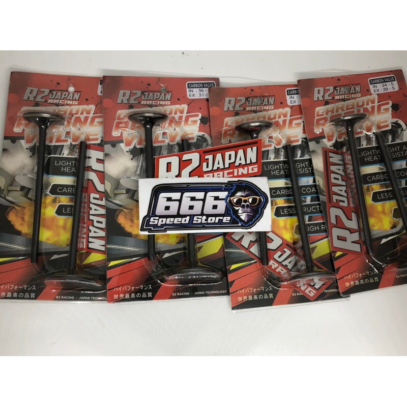Jual klep merk R2 Japan original uk 34 29 35 30 36 31 batang 5 dan 5.5 ...