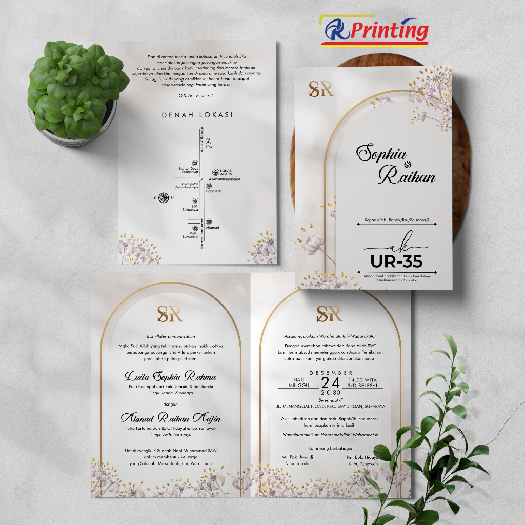 Jual Undangan Pernikahan amplop / Undangan Simpel / Wedding invitation