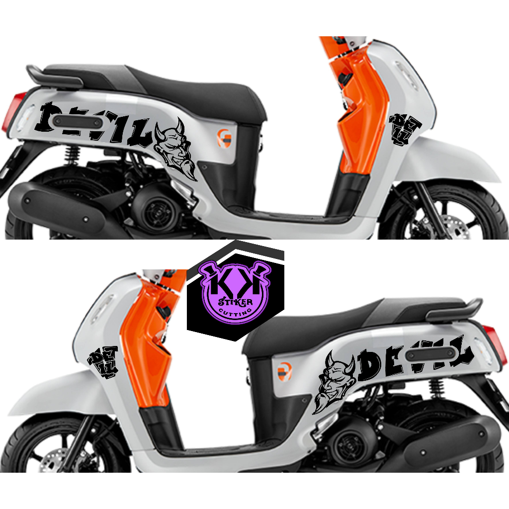 Jual STIKERCUTTING/SCF155/STRIPING FAZZIO DEVIL/DECAL FAZZIO/STIKER ...
