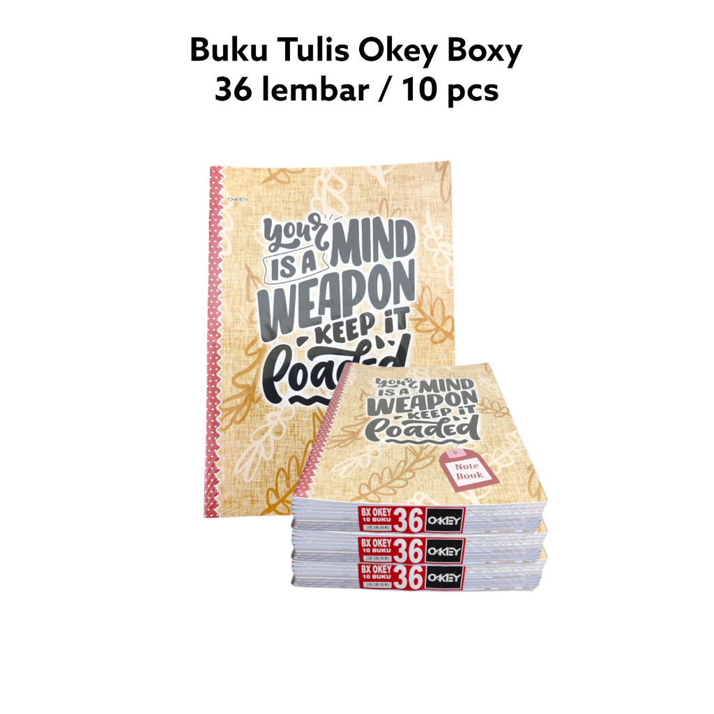 Jual Buku Tulis Boxy Okey 36 Lembar Isi 10 Pcs Ukuran B5 Motif Fancy ...