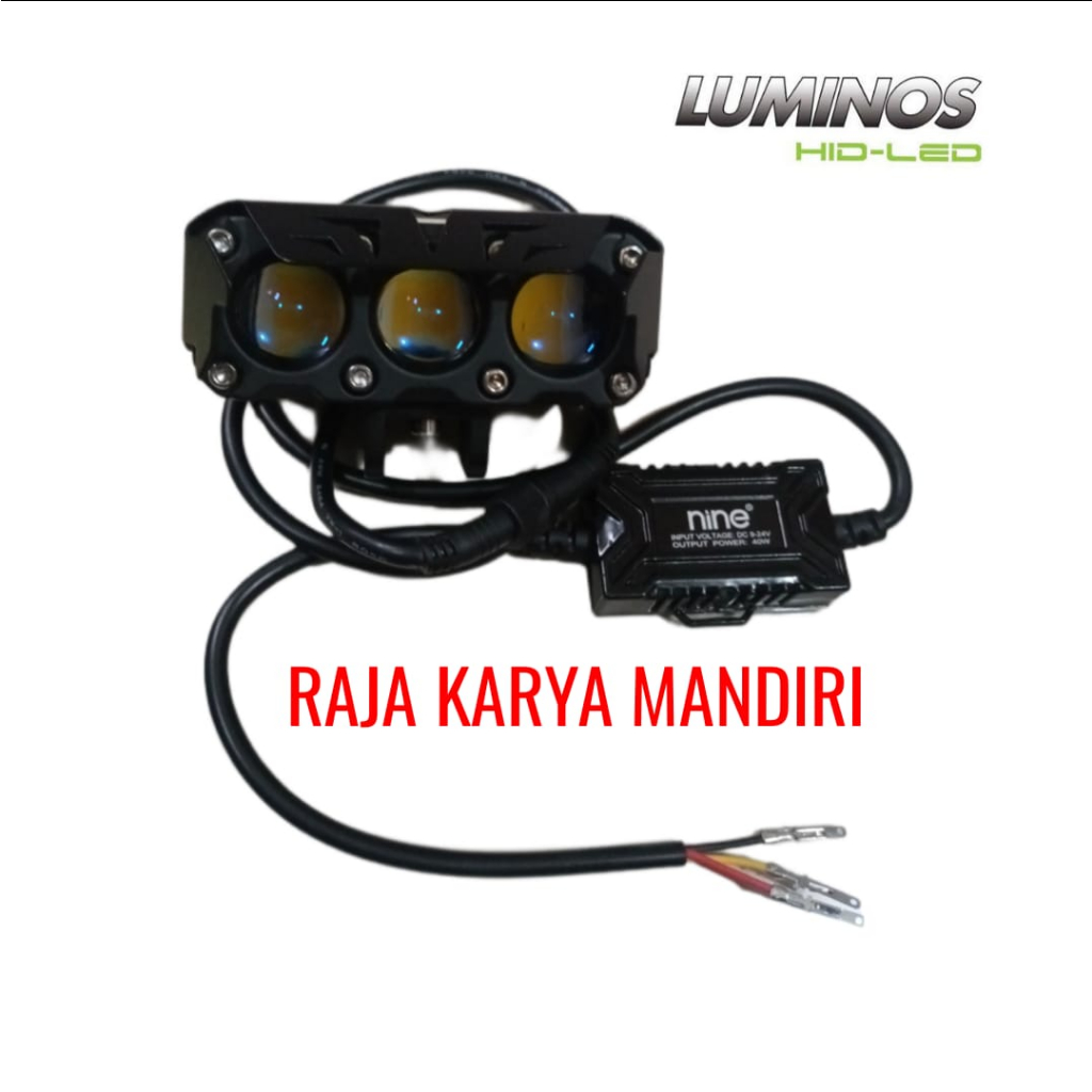 Jual LAMPU TEMBAK SOROT LED LASER SQL 3 MATA LUMINOS Q9S 2 WARNA PUTIH ...
