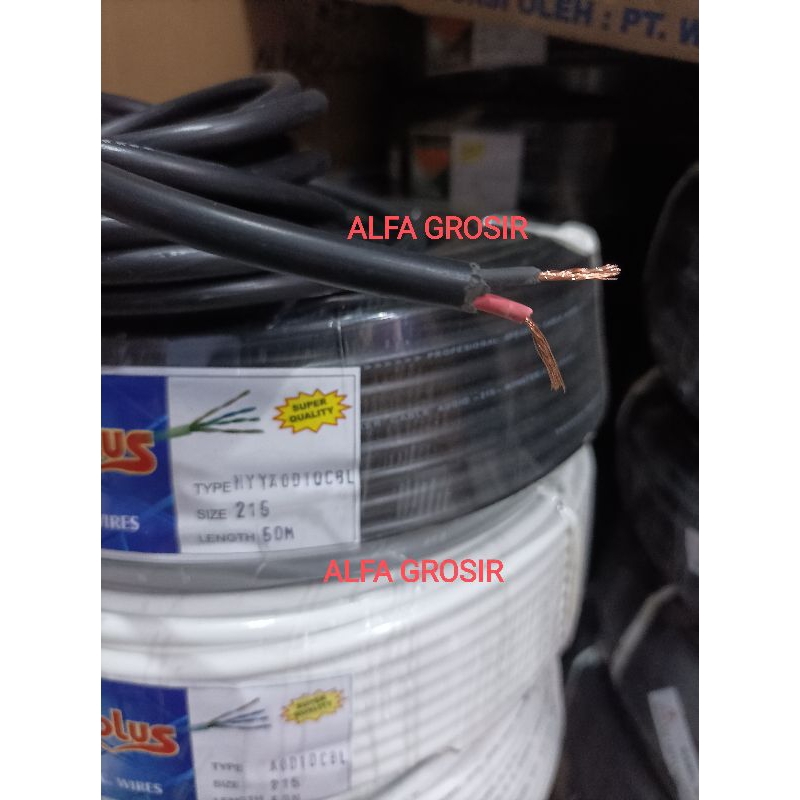 Jual 50 METER KABEL LISTRIK SERABUT 2x1.5 mm / KABEL RAMBUT 2X1.5 ...